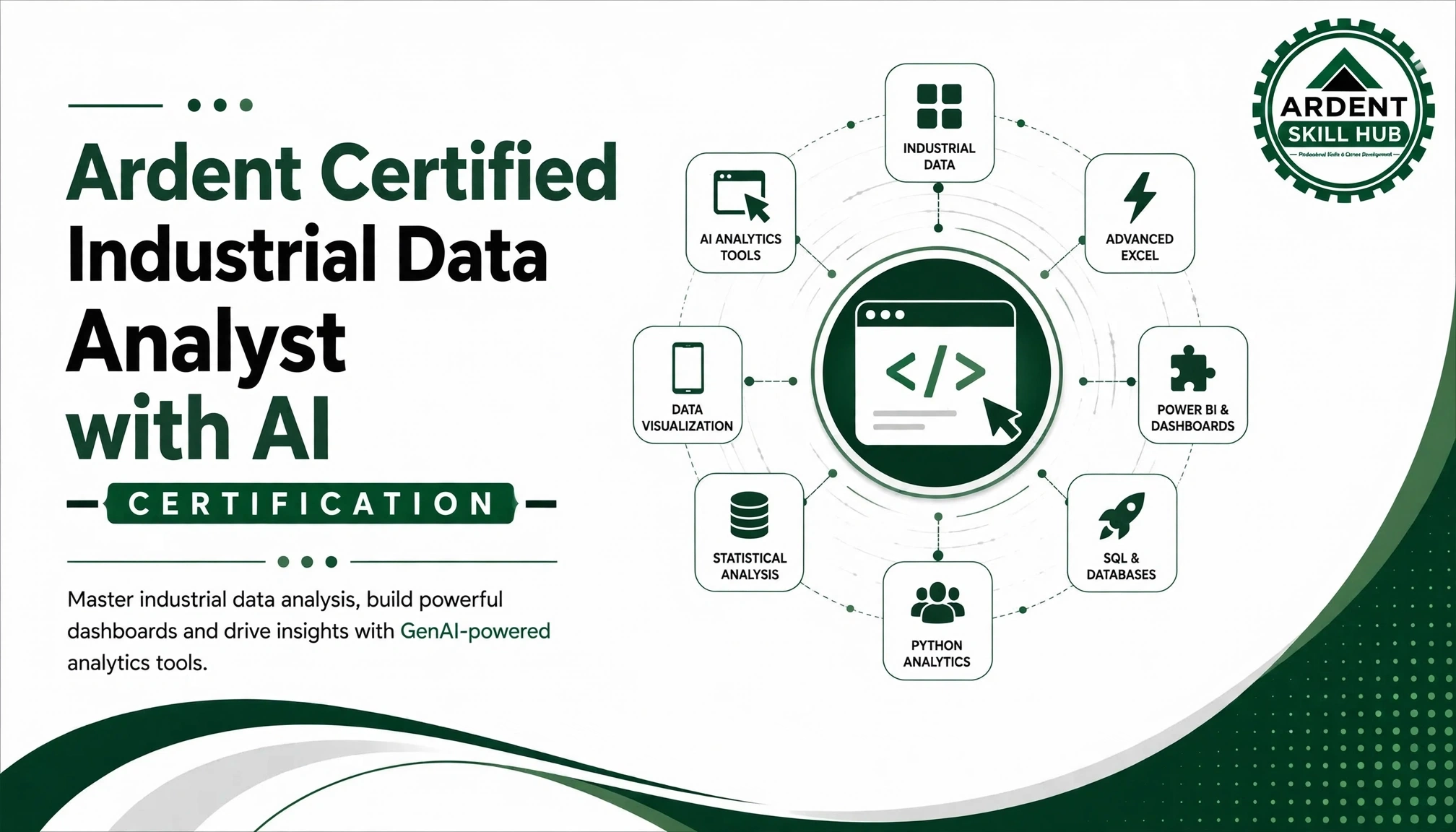 Ardent Certified AI-Powered Industrial Data Analyst — Advanced Excel, Power BI & Tableau (AIDA)